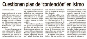 Cuestionan plan