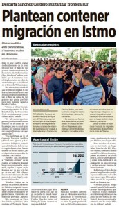Plantean contener migración