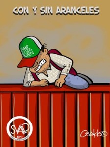 Con y sin aranceles