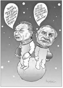 Dos tabasqueños en la luna